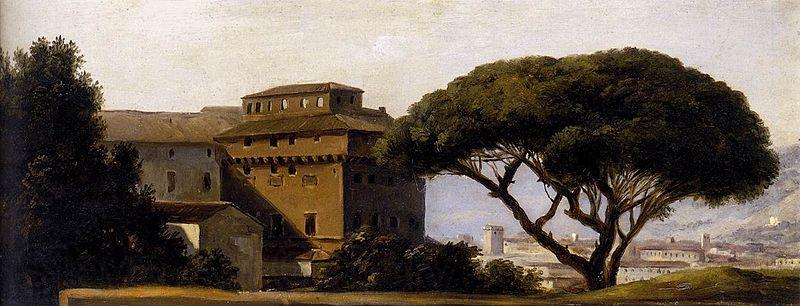 Pierre-Henri de Valenciennes View of the Convent of Ara Coeli with Pines Norge oil painting art